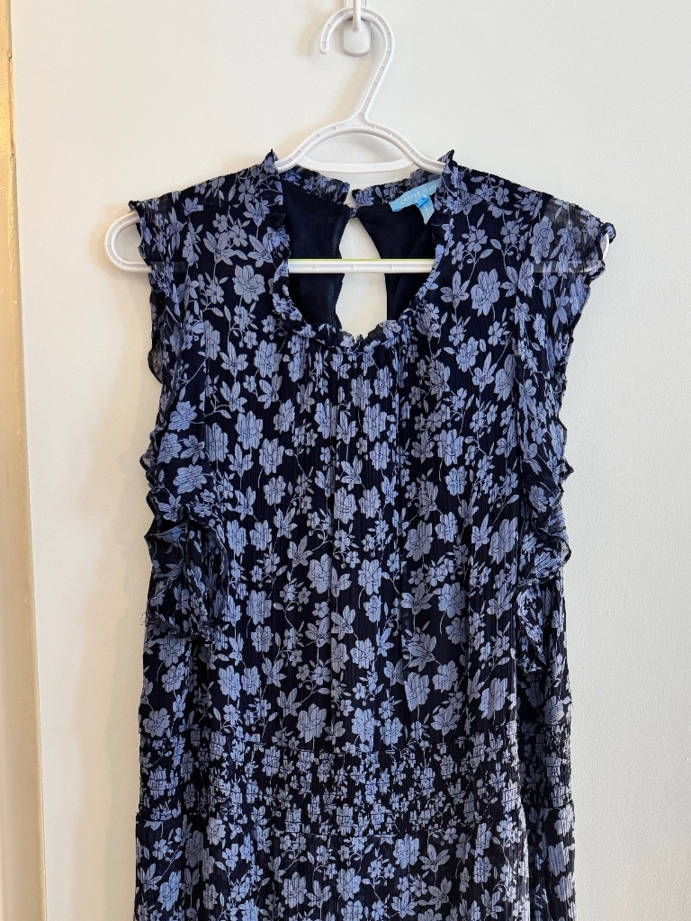 Blue flower print Draper James dress